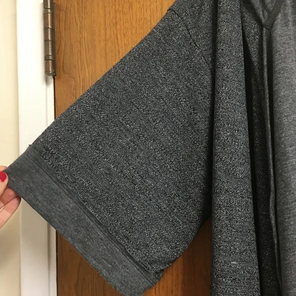 NWT Free People FP Beach Gray Jet Set Cardi Long Hooded Duster - Picture 3 of 15